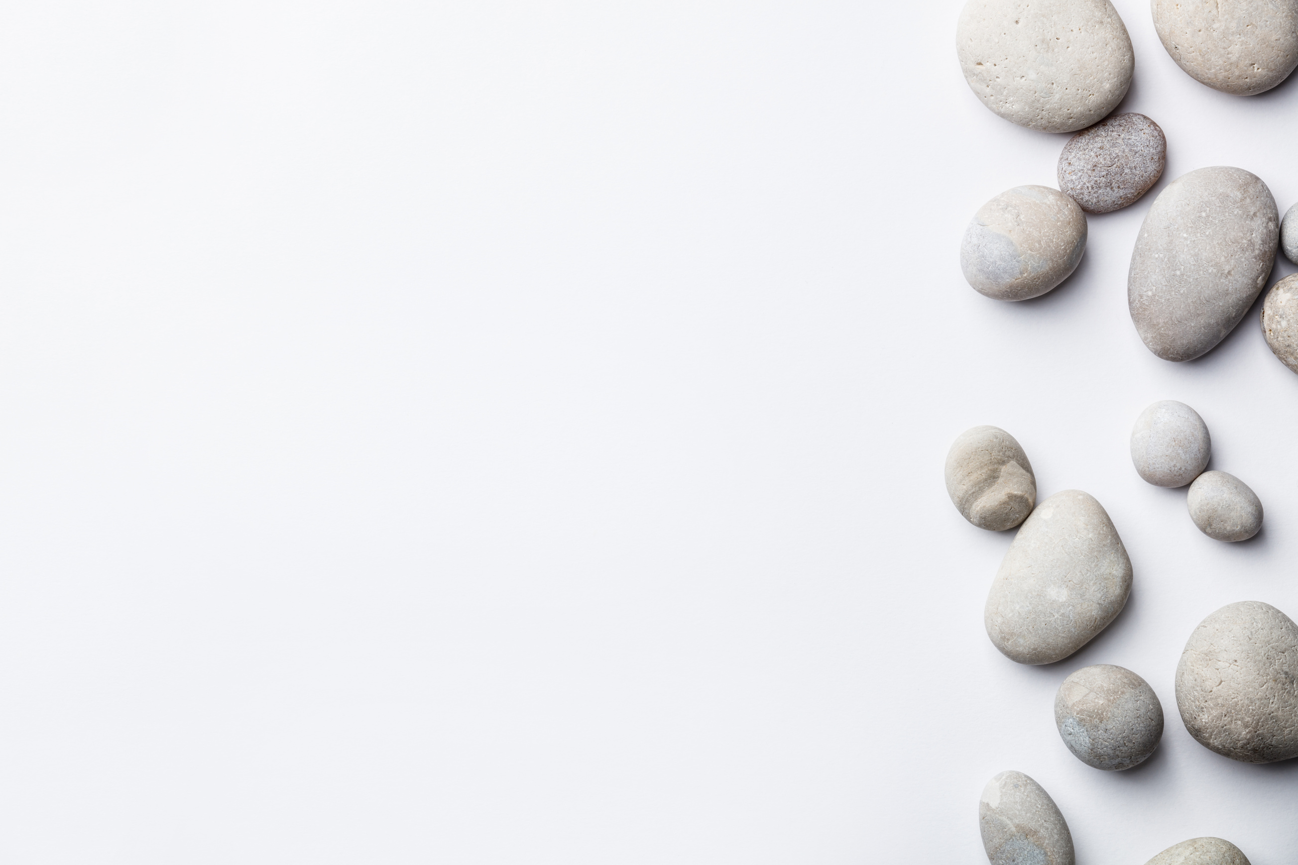 Spa Background with Grey Stones, Flat Lay