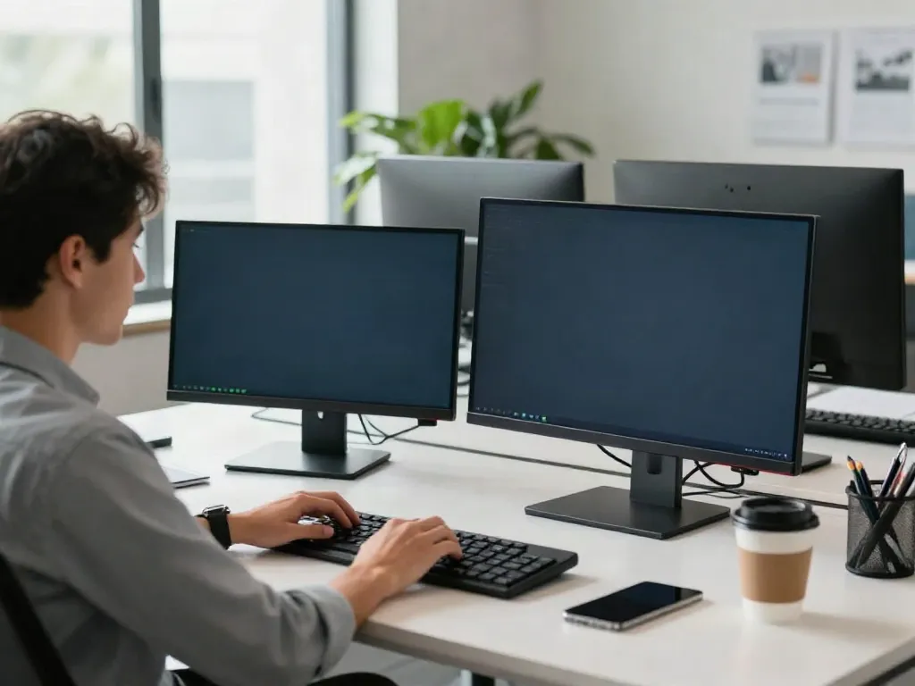 Modern workspace showcasing GBApps.net content with technology and productivity.