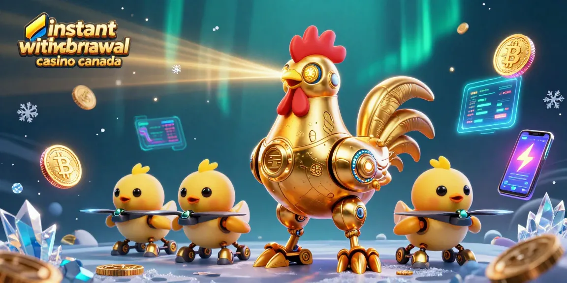 Engage with the instant withdrawal casino Canada experience through vibrant crypto visuals and playful characters.