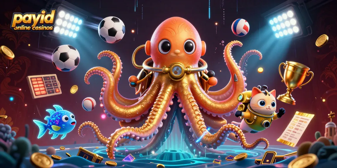 Join the action at payid online casinos with thrilling gameplay featuring a colossal kraken and diving cat.